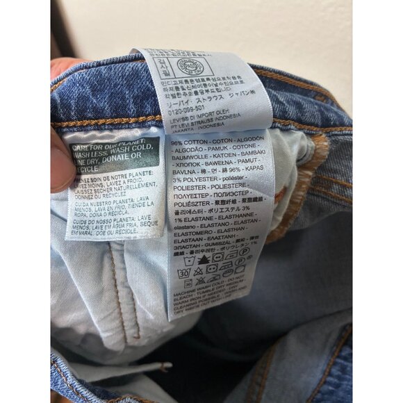 VINTAGE Levi's 501S Denim Blue Jeans Skinny Button Fly Size 28/30 - Picture 8 of 8